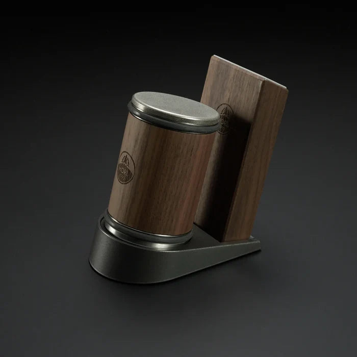 Horl Dock knife sharpener with wooden and metal finish