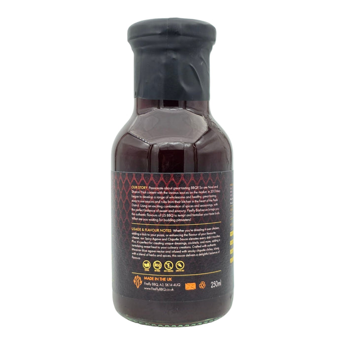 Vegan Hot Agave Nectar Sauce bottle label