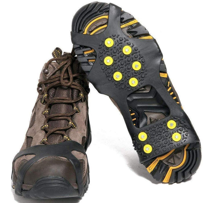 Ice Snow Grips Anti Slip On Over Shoe Boot Studs Crampons Cleats Spikes Grippers