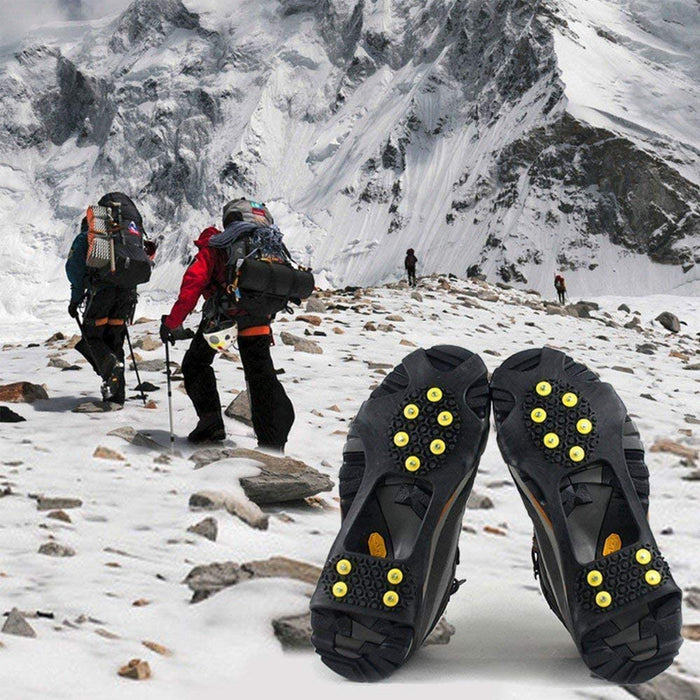 Ice Snow Grips Anti Slip On Over Shoe Boot Studs Crampons Cleats Spikes Grippers