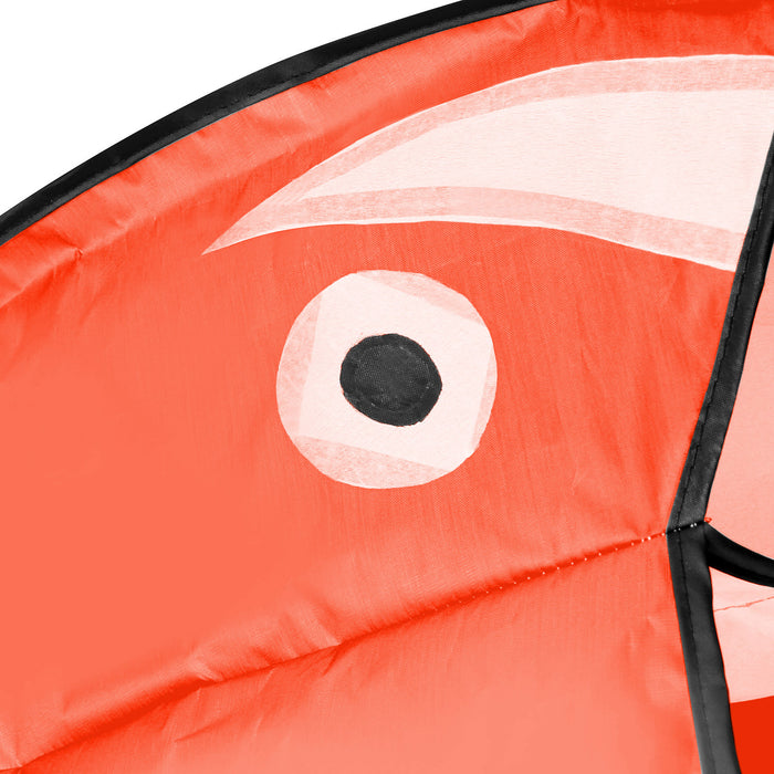 IMAGE 3D Kite Orange Dolphin with Huge Frameless Soft Parafoil for Kids
