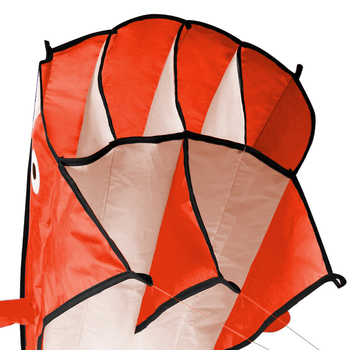 IMAGE 3D Kite Orange Dolphin with Huge Frameless Soft Parafoil for Kids