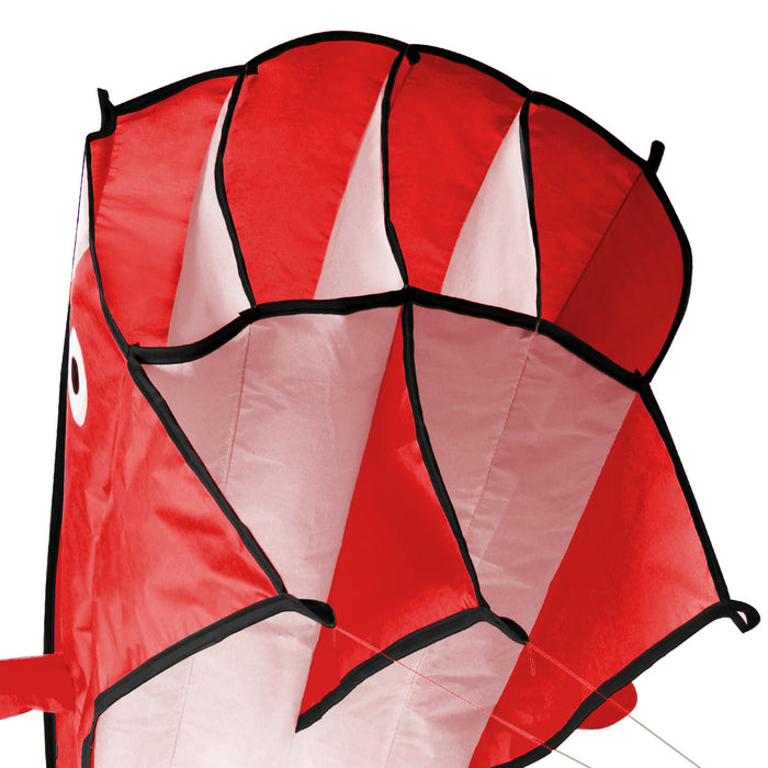 IMAGE 3D Kite Red Dolphin with Huge Frameless Soft Parafoil for Kids