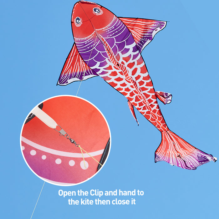 IMAGE Large 1.45 * 3m Carp Kite Single Line Kite with Durable Fabric and Structure