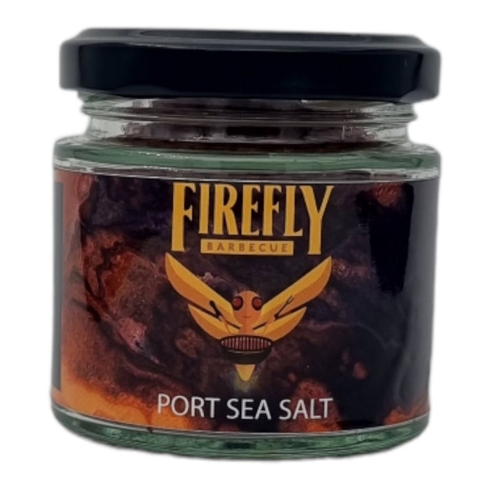 Close-up of black lid on flavored sea salt jar for gourmet cooking