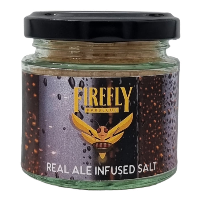 Black lid on flavored sea salt jar for gourmet seasoning