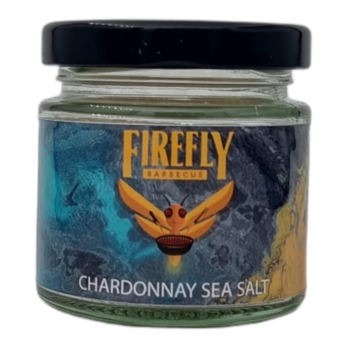 Colorful sea salt jars with black lids for gourmet cooking