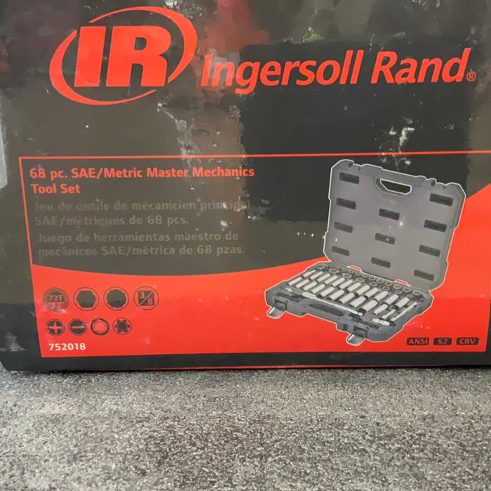 Ingersoll Rand 68 Piece SAE/Metric Master Mechanics Tool Set