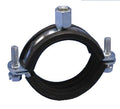Insulated bolted clip head by Airenergy Dev attached to a 15mm pipe for secure, insulated mounting.