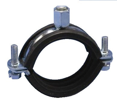 Insulated bolted clip head by Airenergy Dev attached to a 15mm pipe for secure, insulated mounting.