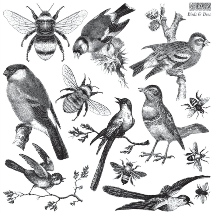 IOD Birds & Bees Decor Stamp - Iron Orchid Designs