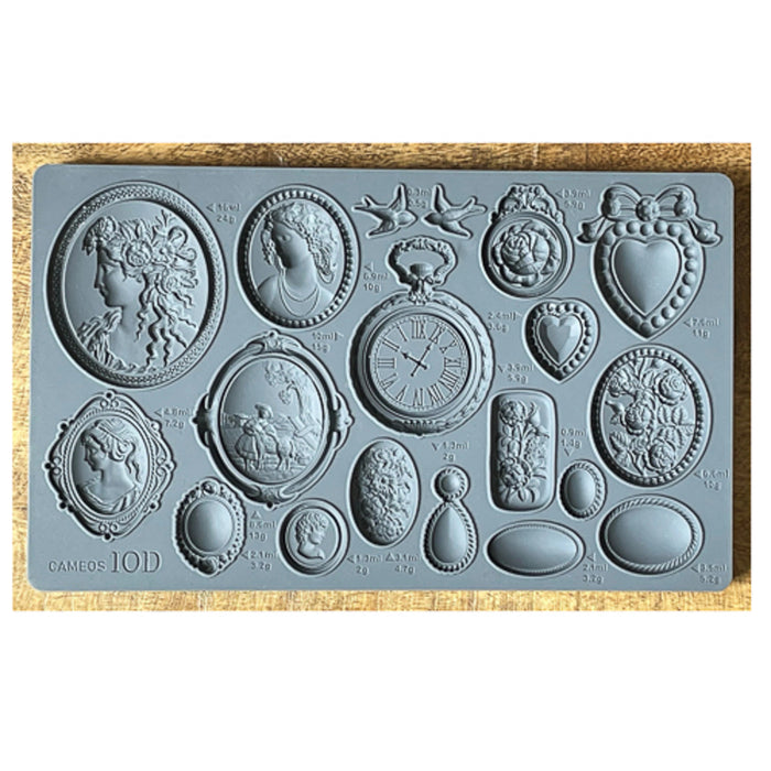 IOD Cameos Decor Mould by Iron Orchid Designs - 6x10 Silicone Mold