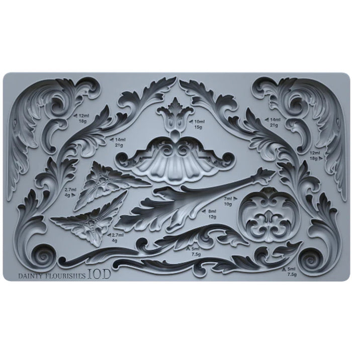 IOD Dainty Flourishes Decor Mould by Iron Orchid Designs - 6x10