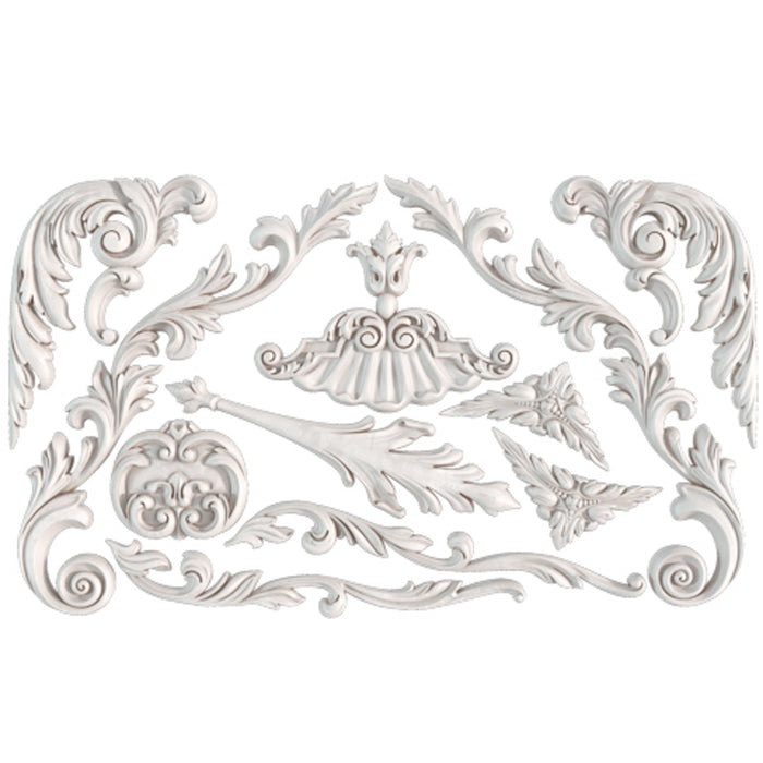 IOD Dainty Flourishes Decor Mould by Iron Orchid Designs - 6x10