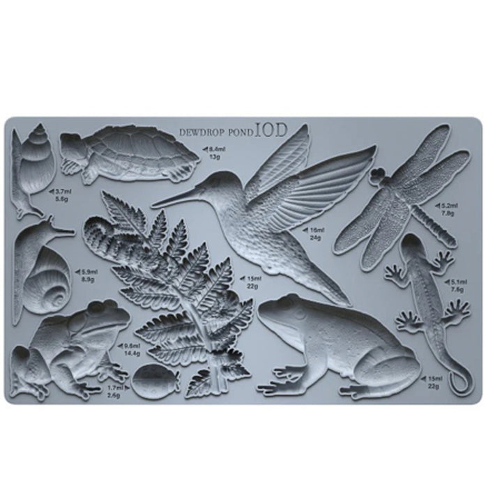 IOD Dewdrop Pond Decor Mould by Iron Orchid Designs - 6x10 Silicone