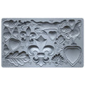 IOD Fleur De Lis Decor Mould by Iron Orchid Designs - 6x10 Silicone
