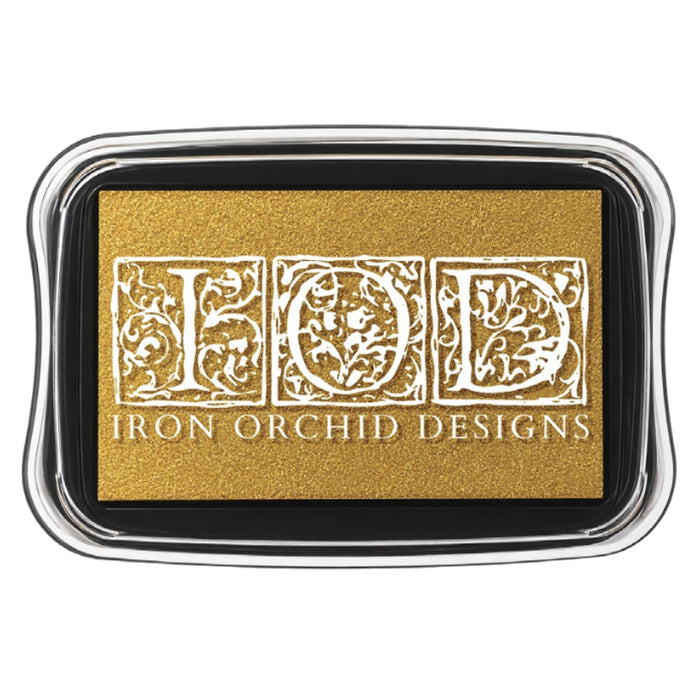 IOD Gold Shimmer Ink Pad by Iron Orchid Designs - 4" x 2.75" Reusable
