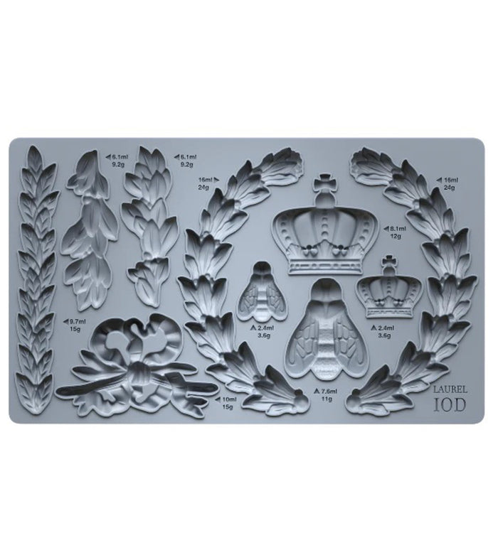 IOD Laurel Decor Mould by Iron Orchid Designs -6x10 Silicone Mold