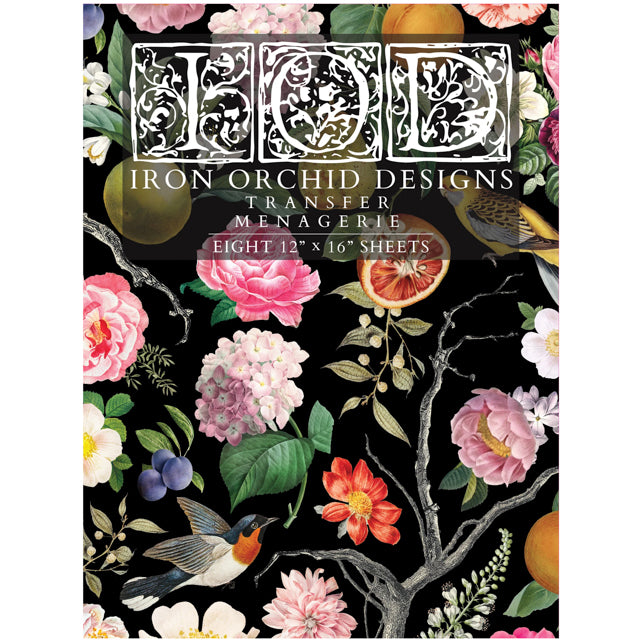 IOD Menagerie Decor Transfer - Iron Orchid Designs