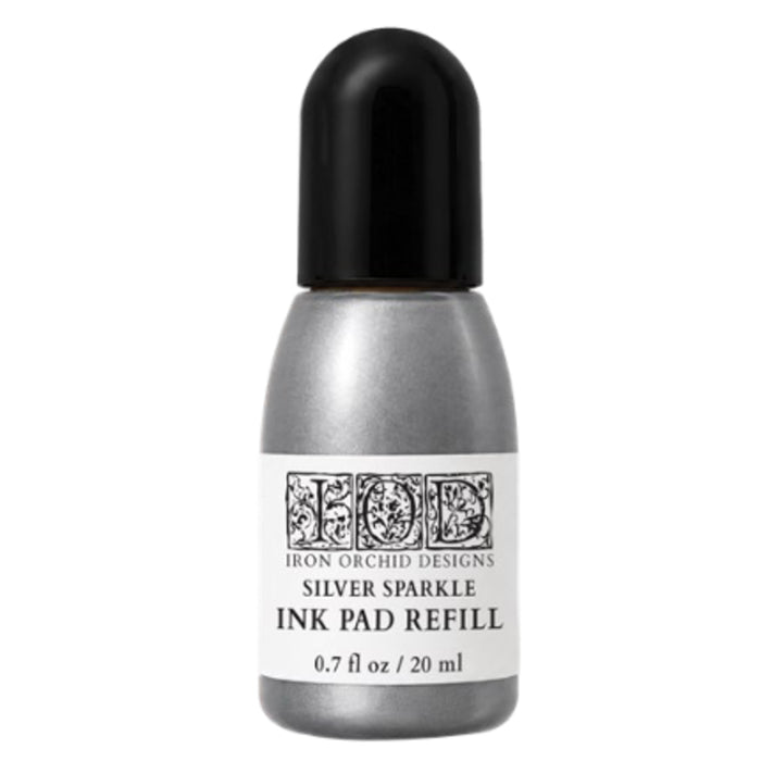 IOD Silver Sparkle Ink Pad Refill 0.7 fl oz - Pigment Rich Color