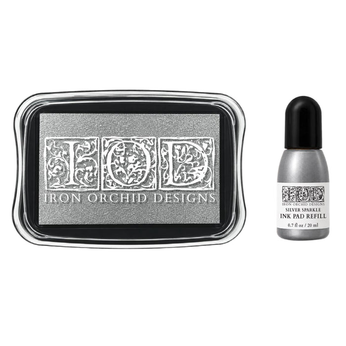 IOD Silver Sparkle Ink Pad Refill 0.7 fl oz - Pigment Rich Color