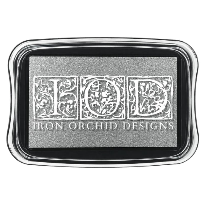 IOD Silver Sparkle Ink Pad by Iron Orchid Designs - 4"x2.75" Reusable