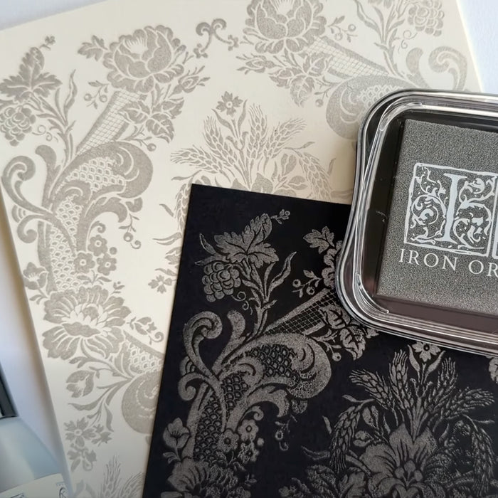 IOD Silver Sparkle Ink Pad by Iron Orchid Designs - 4"x2.75" Reusable