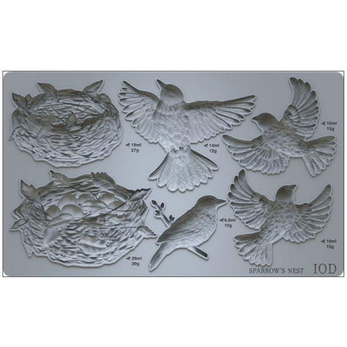 IOD Sparrow's Nest Decor Mould by Iron Orchid Designs - 6x10 Silicone