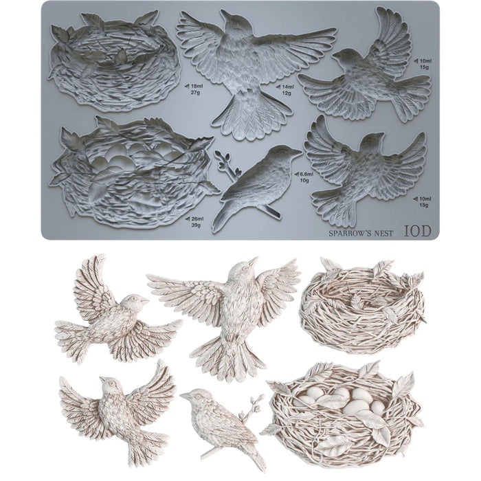 IOD Sparrow's Nest Decor Mould by Iron Orchid Designs - 6x10 Silicone