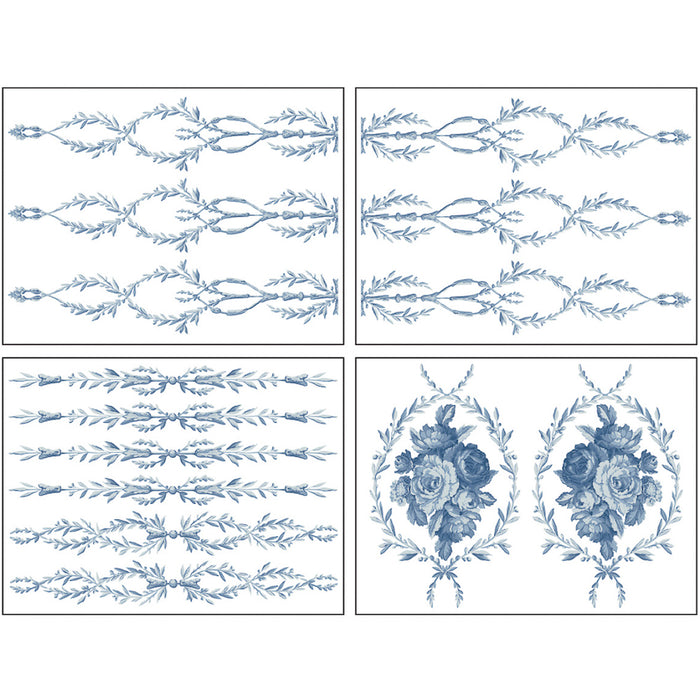 IOD Trompe L'oeil Blue Paint Inlay - Iron Orchid Designs