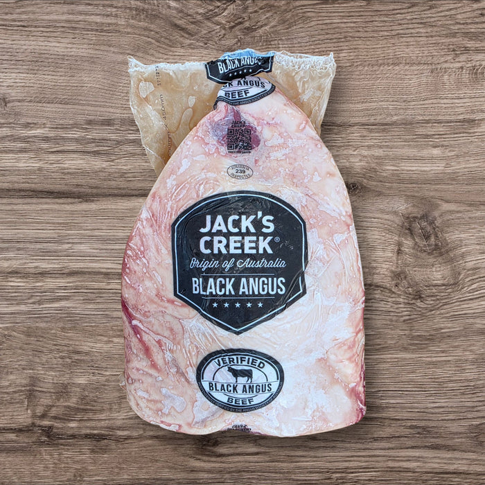 Frozen Black Angus Picanha beef in vacuum pack