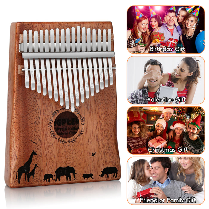 Kalimba 17 Keys Thumb Piano with Tuning Hammer for Beginners and Professionals