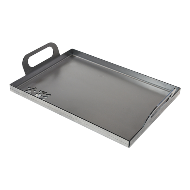 Stainless steel grill plate for cooking and searing