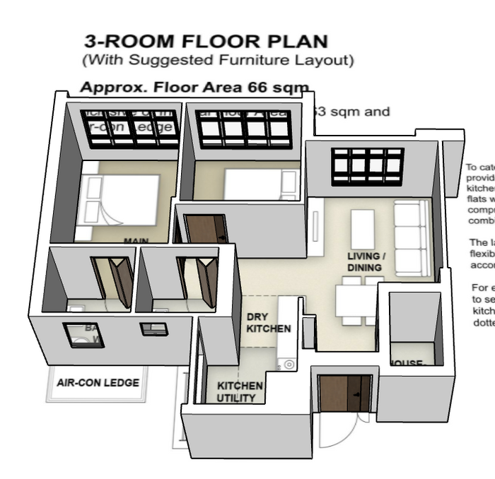 Kebun Baru Ridge 3-room