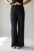 Keep It Simple Charcoal Textured Pants