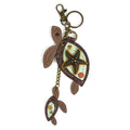 Key Fob Coin Purse Two Turtles