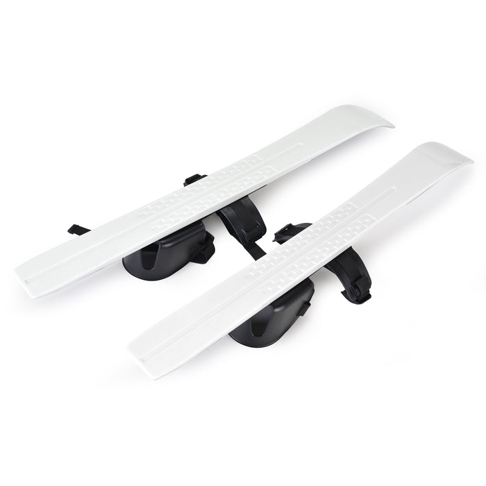 Kids Beginner Ski Boards & Poles, ODOLAND Low-Resistant Ski Boards for Age 4 and Under, Snowflake