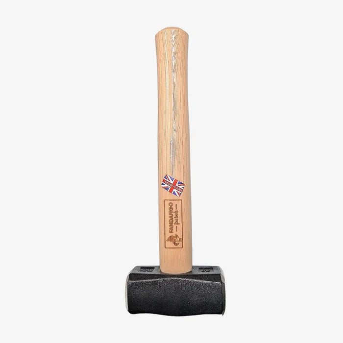 Kindling Cracker hammer with wooden handle and black head for firewood splitting