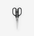 Misen kitchen scissors with black handles and stainless steel blades