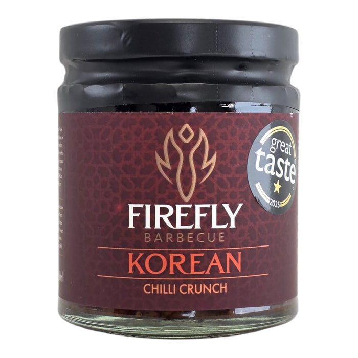 Close-up of Korean Chilli Crunch jar lid