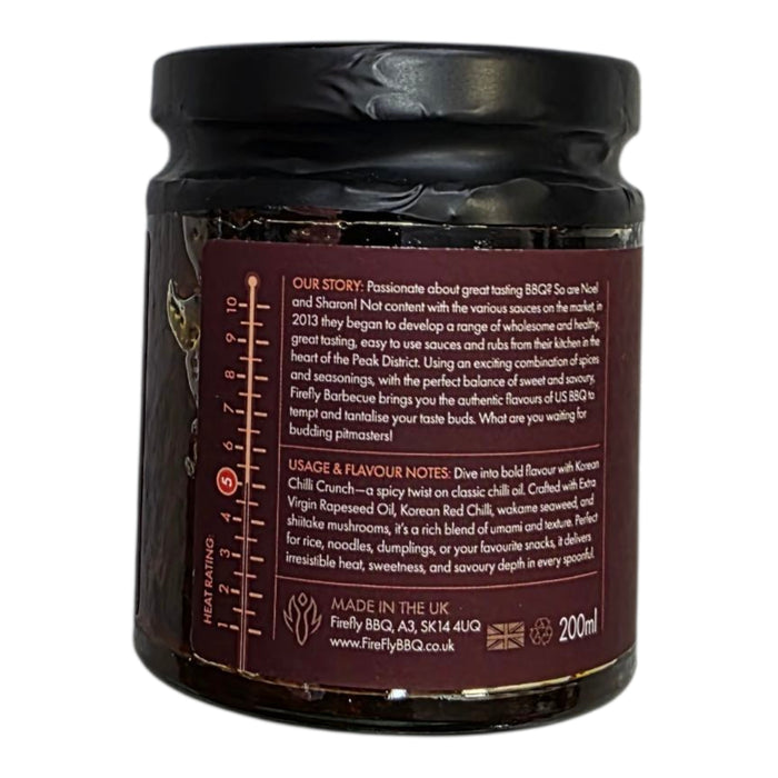 Ingredients list on Korean Chilli Crunch jar