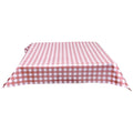 freckled sage large gingham metallic pink oilcloth tablecloth with a simple hem