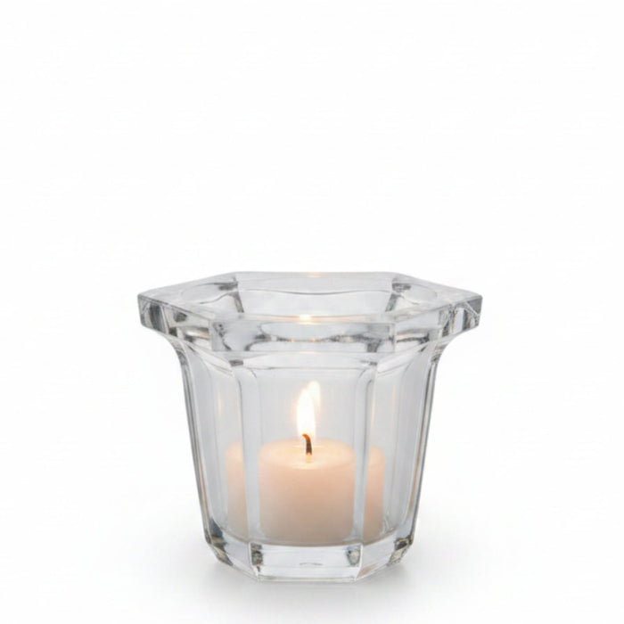 24% Lead Crystal Votive Candle Holder - 3 inches tall x 4 inches wide
