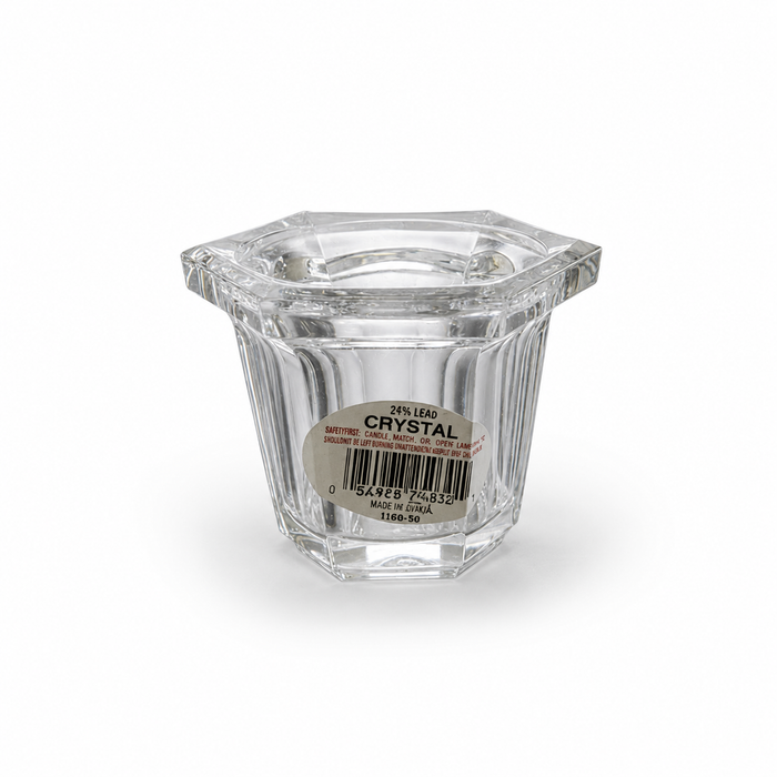 24% Lead Crystal Votive Candle Holder - 3 inches tall x 4 inches wide