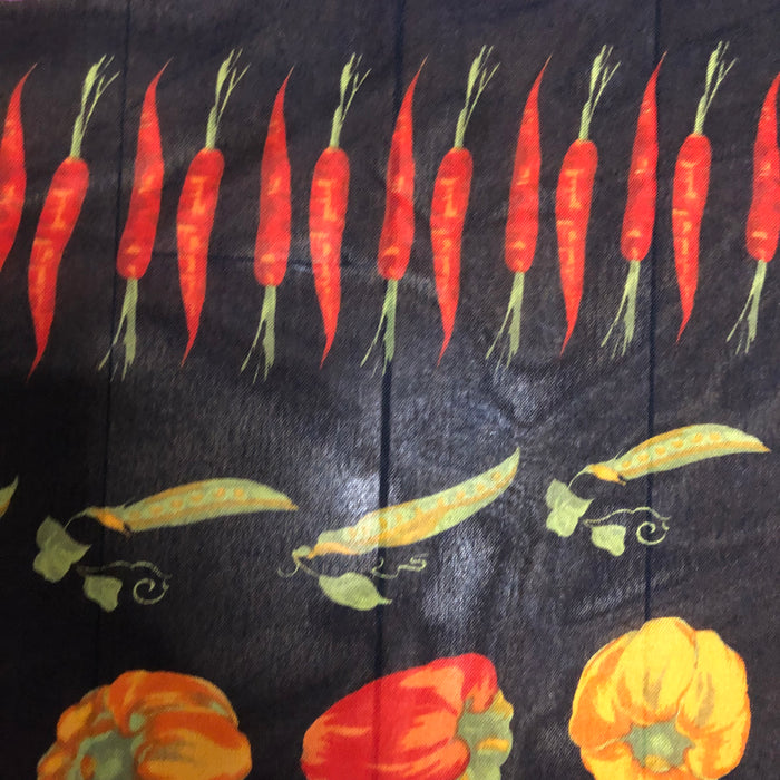 Liz Claiborne Vegetable Print Scarf Garden Motif