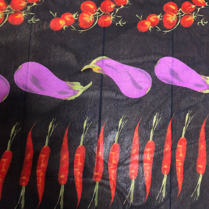 Liz Claiborne Vegetable Print Scarf Garden Motif