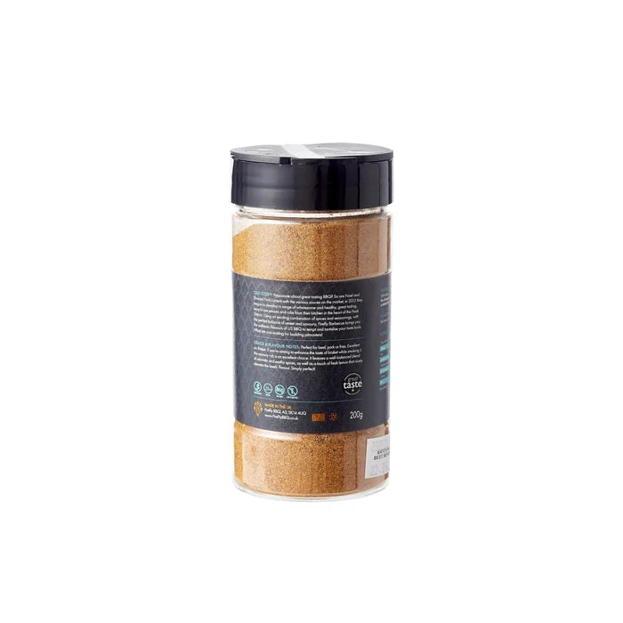 Lone Star BBQ Rub jar back view
