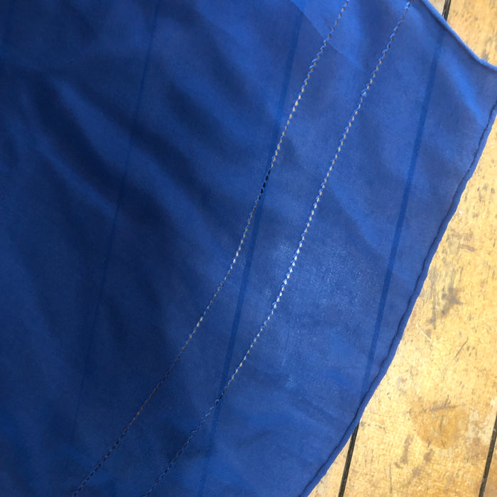 Long Blue Scarf Unbranded, Hand Rolled Hem Quality Fashion Accessory