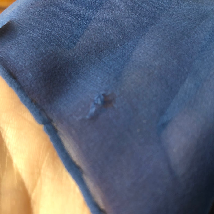 Long Blue Scarf Unbranded, Hand Rolled Hem Quality Fashion Accessory