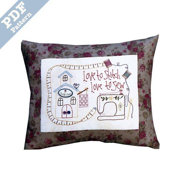 Love to Stitch Pillow by Lynette Anderson